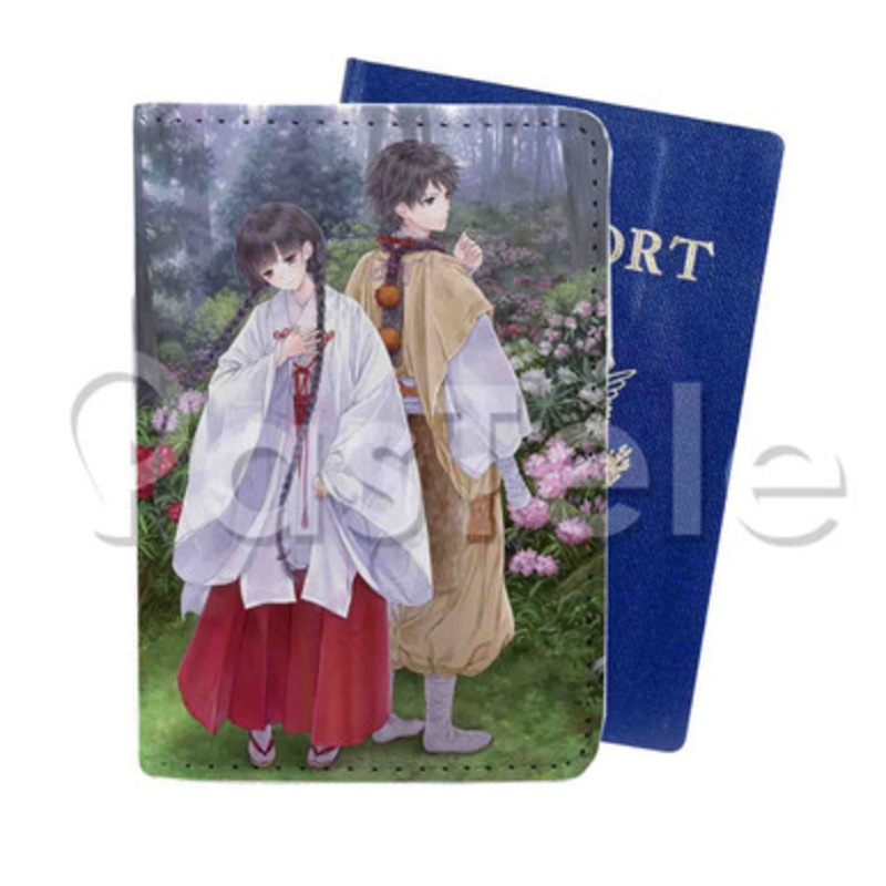 Red Data Girl Custom PU Leather Passport Travel Baggage Cover