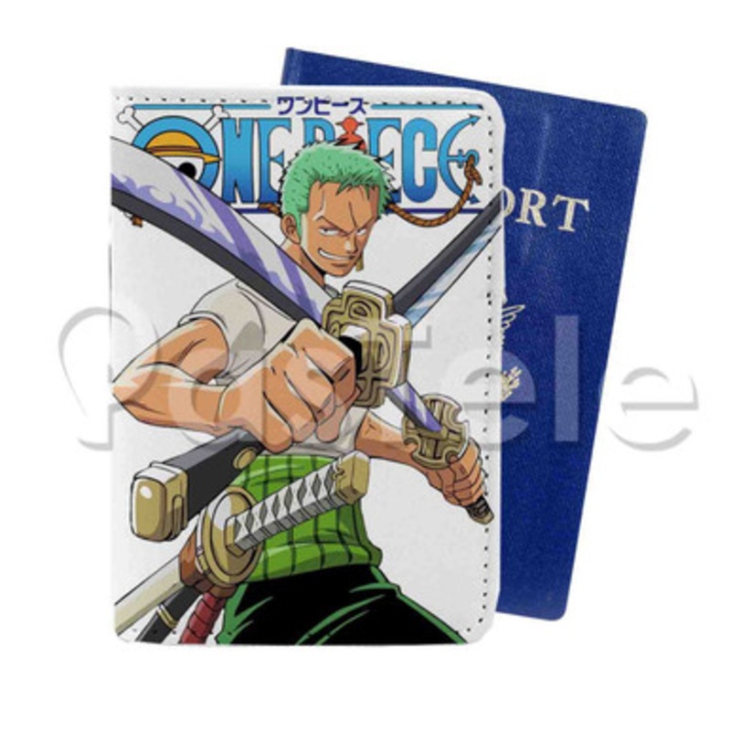 Roronoa Zoro One Piece Custom PU Leather Passport Travel Baggage Cover