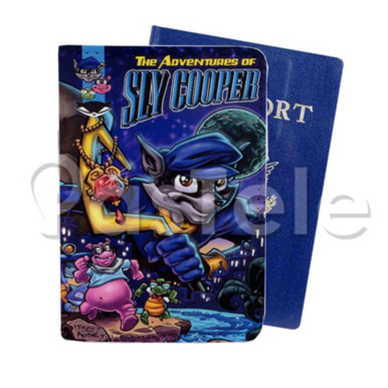 Sly Cooper Custom PU Leather Passport Travel Baggage Cover