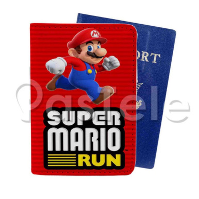 Super Mario Run Custom PU Leather Passport Travel Baggage Cover