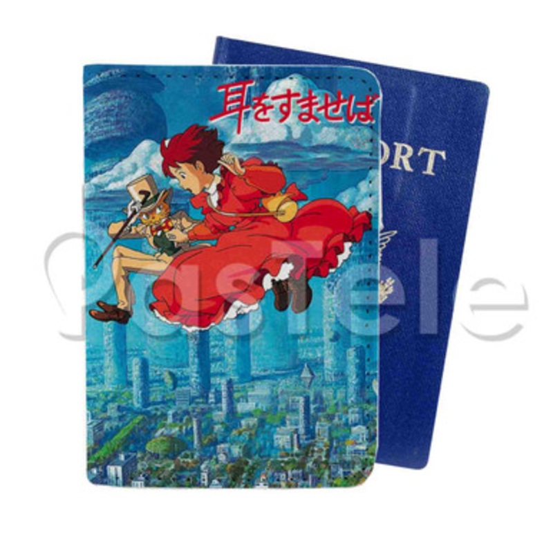 Whisper of the Heart Custom PU Leather Passport Travel Baggage Cover