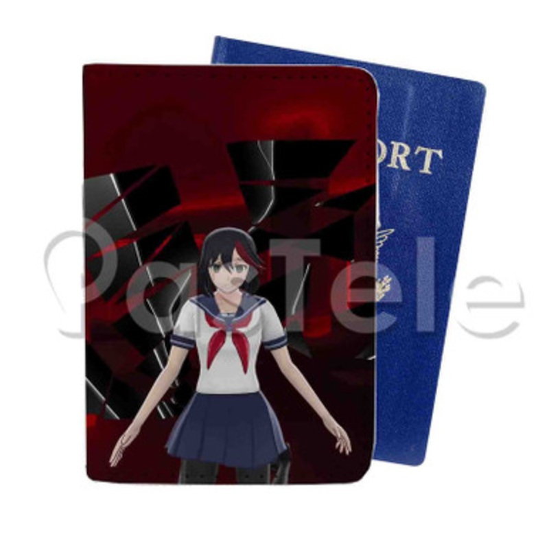 Yandere Simulator Custom PU Leather Passport Travel Baggage Cover