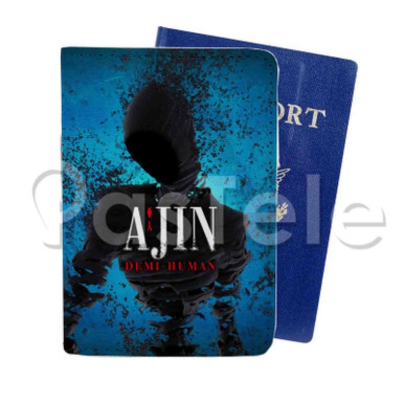 Ajin Demi Human Custom PU Leather Passport Travel Baggage Cover