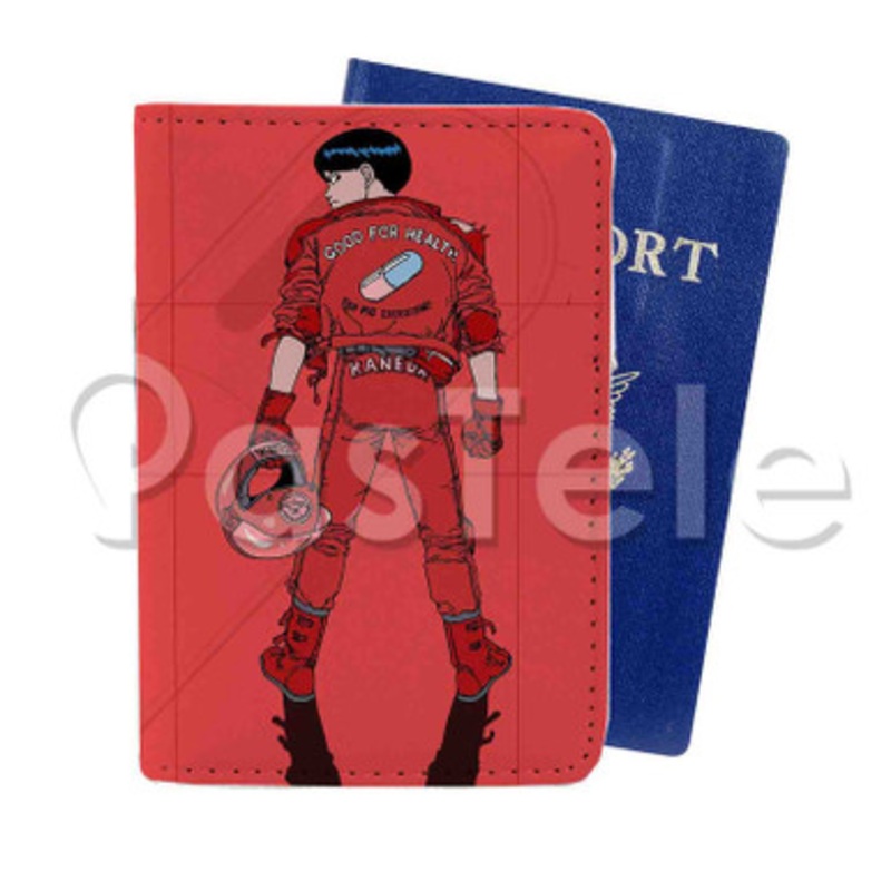 Akira Good for Health Custom PU Leather Passport Travel Baggage Cover