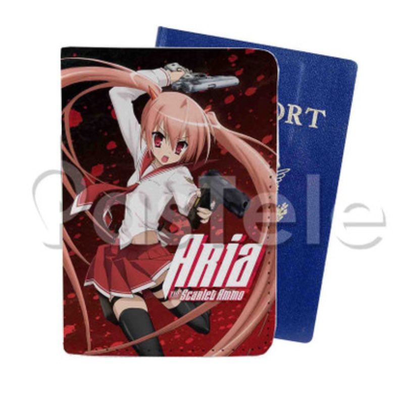 Aria the Scarlet Ammo Custom PU Leather Passport Travel Baggage Cover
