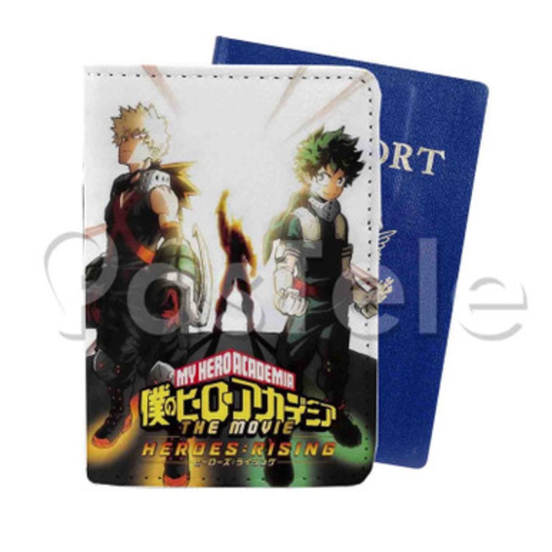 Boku No Hero Academia Heroes Rising Custom PU Leather Passport Travel Baggage Cover