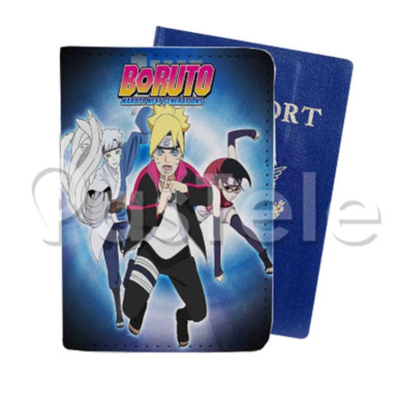 Boruto Nex Generation Custom PU Leather Passport Travel Baggage Cover