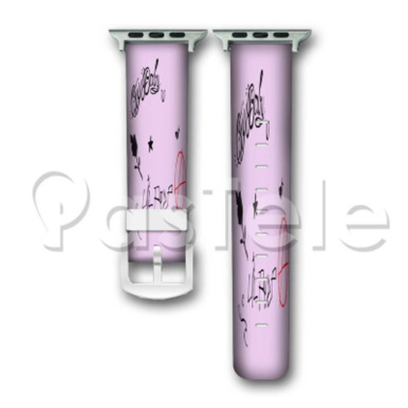 Lil Peep Tatoo Custom Personalized Apple Watch Band 38mm 40mm 42mm 44mm Leather PU