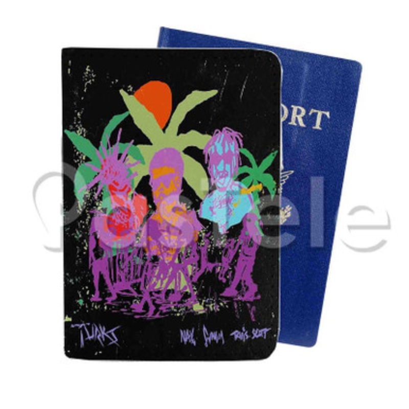 NAV Gunna Turks feat Travis Scott Custom PU Leather Passport Travel Baggage Cover