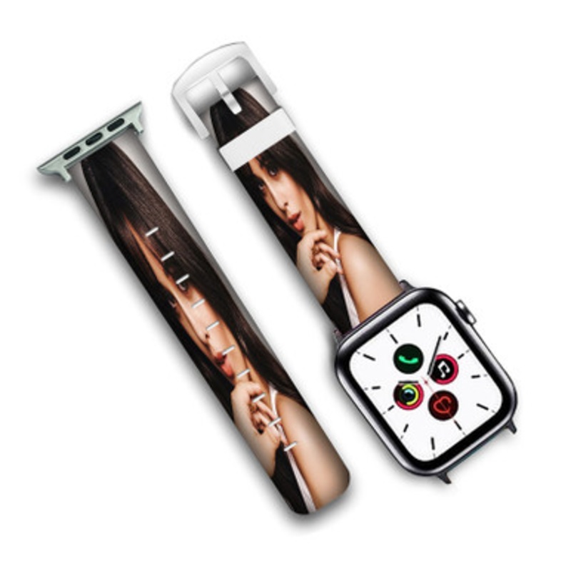 Pastele Camila Cabello Custom Personalized Apple Watch Band Genuine Leather Watch Band Replacement 38mm 40mm 42mm 44mm