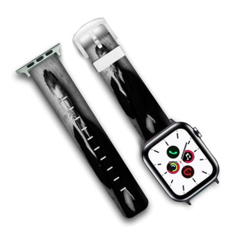 Pastele David Lynch Custom Personalized Apple Watch Band Genuine Leather Watch Band Replacement 38mm 40mm 42mm 44mm