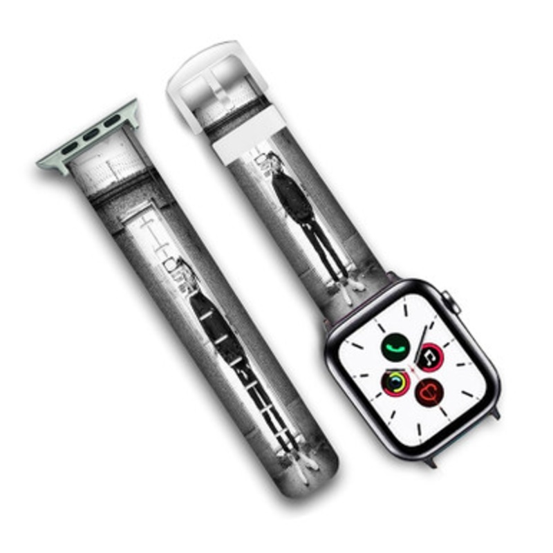 Pastele Denzel Curry Custom Personalized Apple Watch Band Genuine Leather Watch Band Replacement 38mm 40mm 42mm 44mm