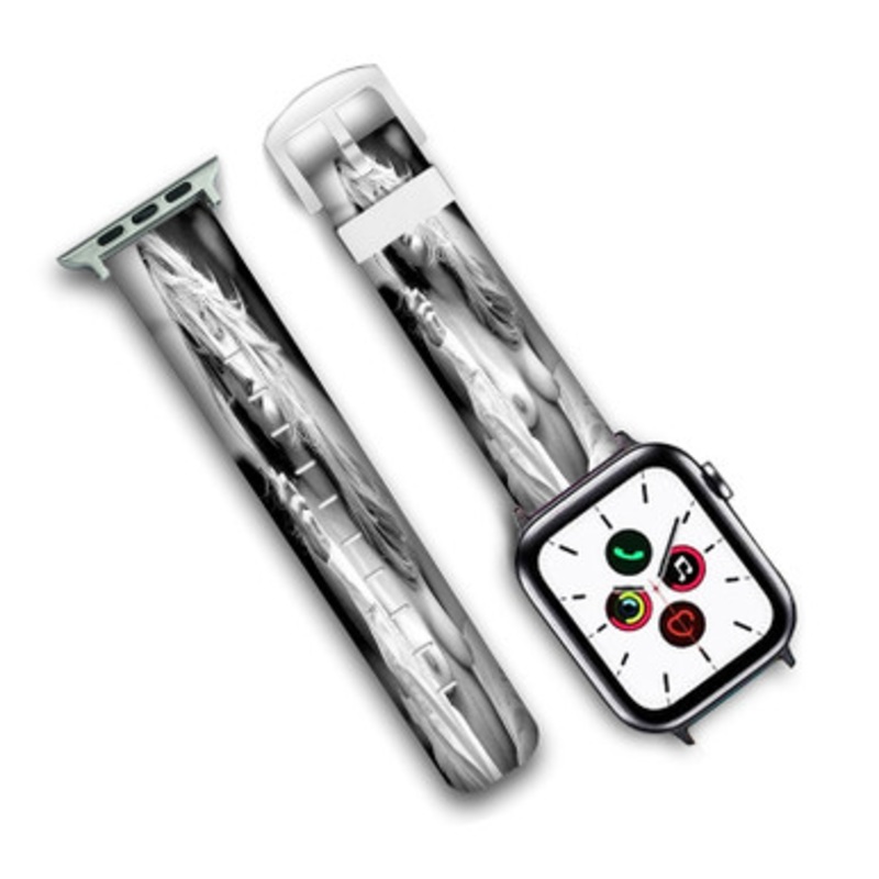 Pastele Doutzen Kroes Custom Personalized Apple Watch Band Genuine Leather Watch Band Replacement 38mm 40mm 42mm 44mm