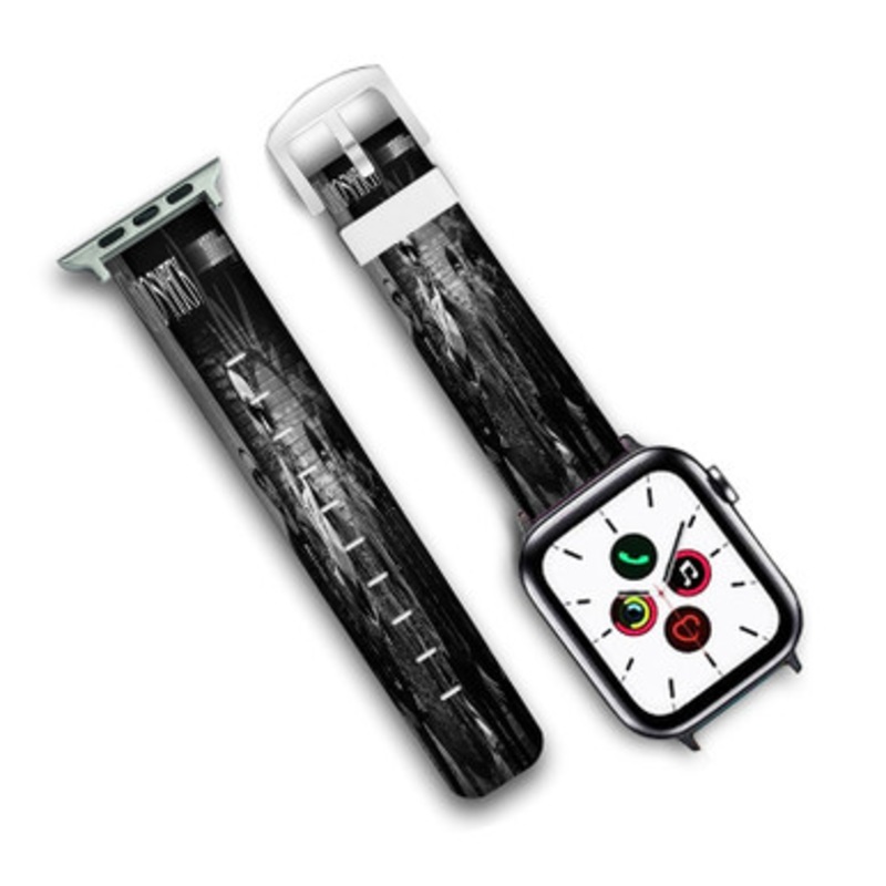 Pastele Godsmack Custom Personalized Apple Watch Band Genuine Leather Watch Band Replacement 38mm 40mm 42mm 44mm