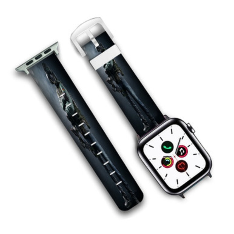 Pastele J ger Rainbow 6 Siege Custom Personalized Apple Watch Band Genuine Leather Watch Band Replacement 38mm 40mm 42mm 44mm
