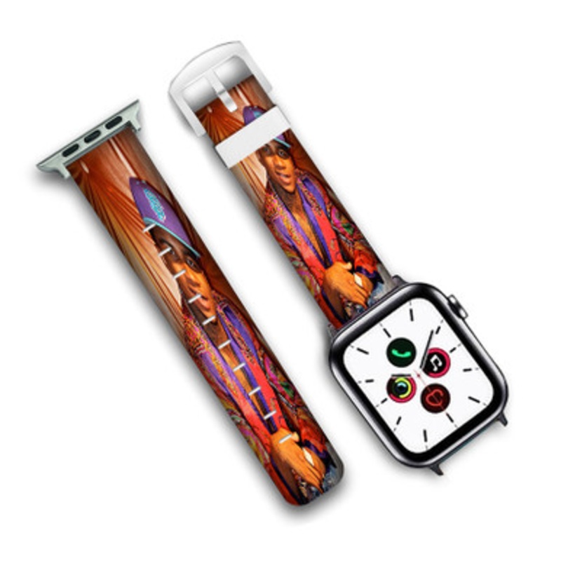 Pastele Lil B Custom Personalized Apple Watch Band Genuine Leather Watch Band Replacement 38mm 40mm 42mm 44mm