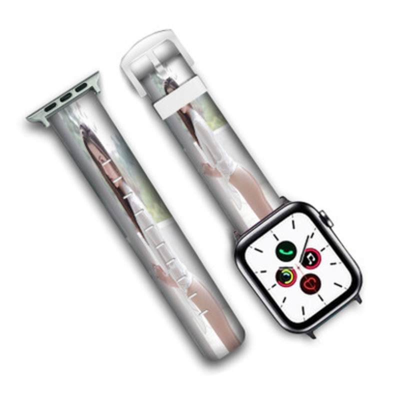 Pastele Lily Carter Custom Personalized Apple Watch Band Genuine Leather Watch Band Replacement 38mm 40mm 42mm 44mm