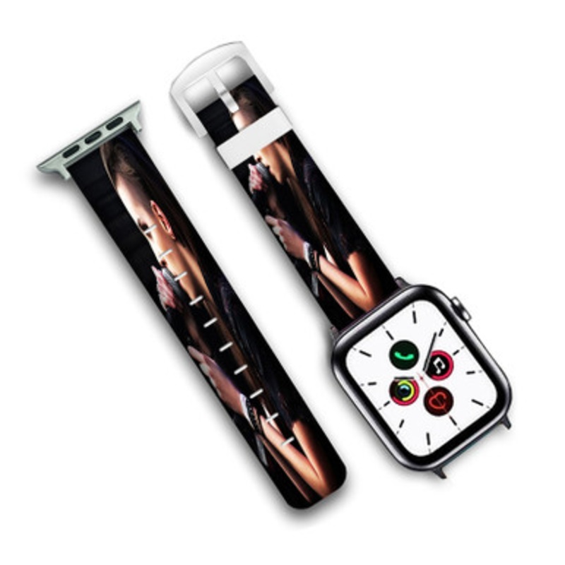 Pastele Lynn Gunn Custom Personalized Apple Watch Band Genuine Leather Watch Band Replacement 38mm 40mm 42mm 44mm