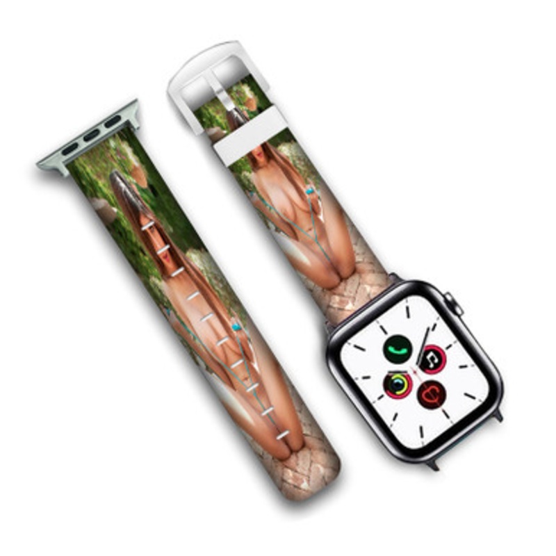 Pastele mia khalifa New Custom Personalized Apple Watch Band Genuine Leather Watch Band Replacement 38mm 40mm 42mm 44mm
