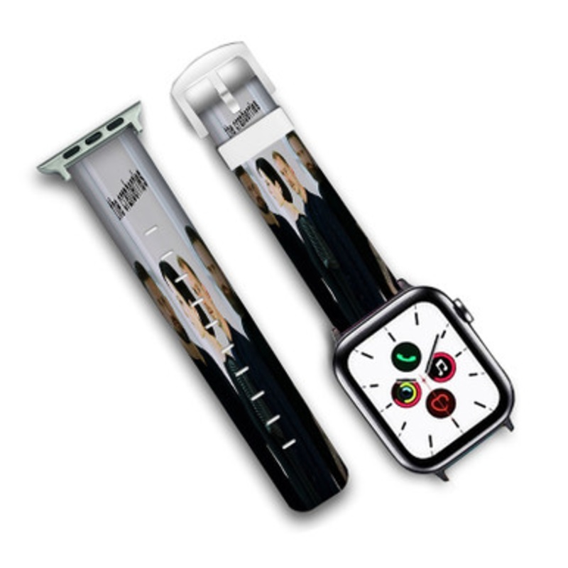 Pastele The Cranberries Custom Personalized Apple Watch Band Genuine Leather Watch Band Replacement 38mm 40mm 42mm 44mm