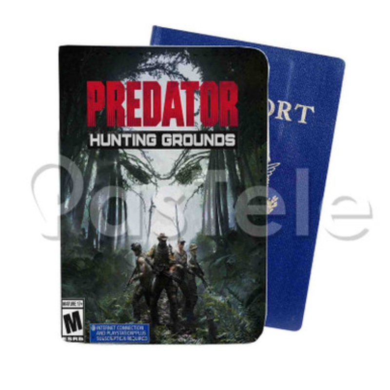 Predator Hunting Grounds Custom PU Leather Passport Travel Baggage Cover
