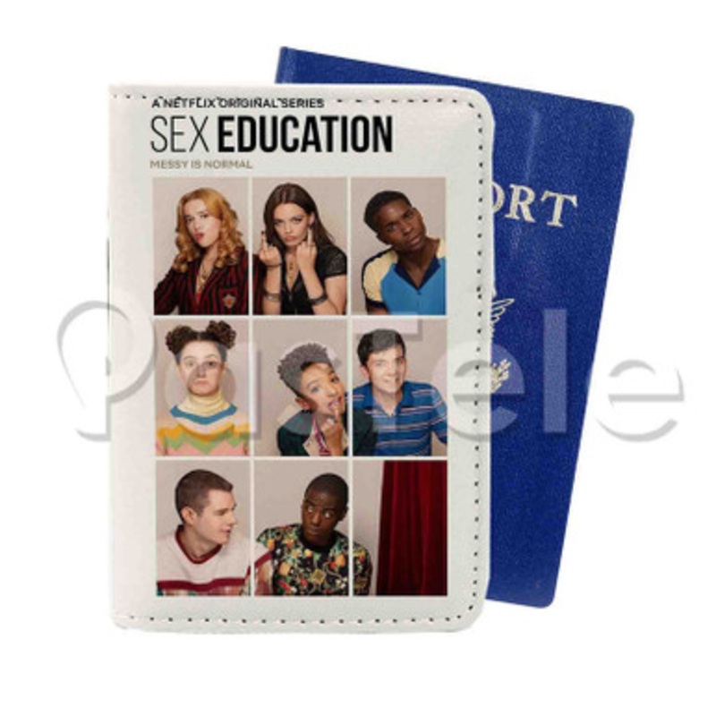 Sex Education Custom PU Leather Passport Travel Baggage Cover