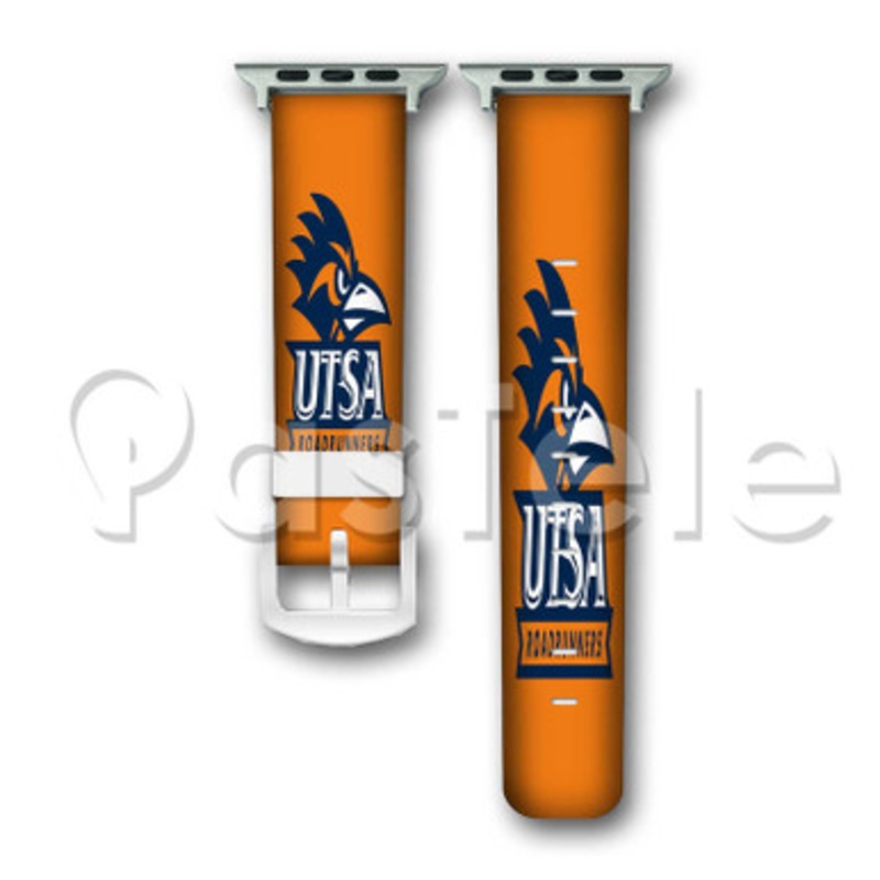 UTSA Roadrunners Custom Personalized Apple Watch Band 38mm 40mm 42mm 44mm Leather PU