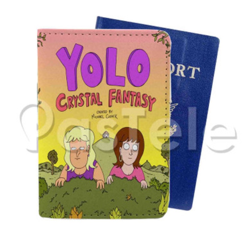 YOLO Crystal Fantasy Custom PU Leather Passport Travel Baggage Cover