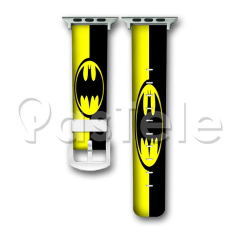 Batman Superhero Custom Personalized Apple Watch Band 38mm 40mm 42mm 44mm Leather PU