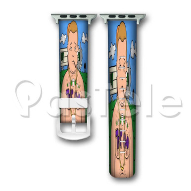 Bobby Hill Custom Personalized Apple Watch Band 38mm 40mm 42mm 44mm Leather PU