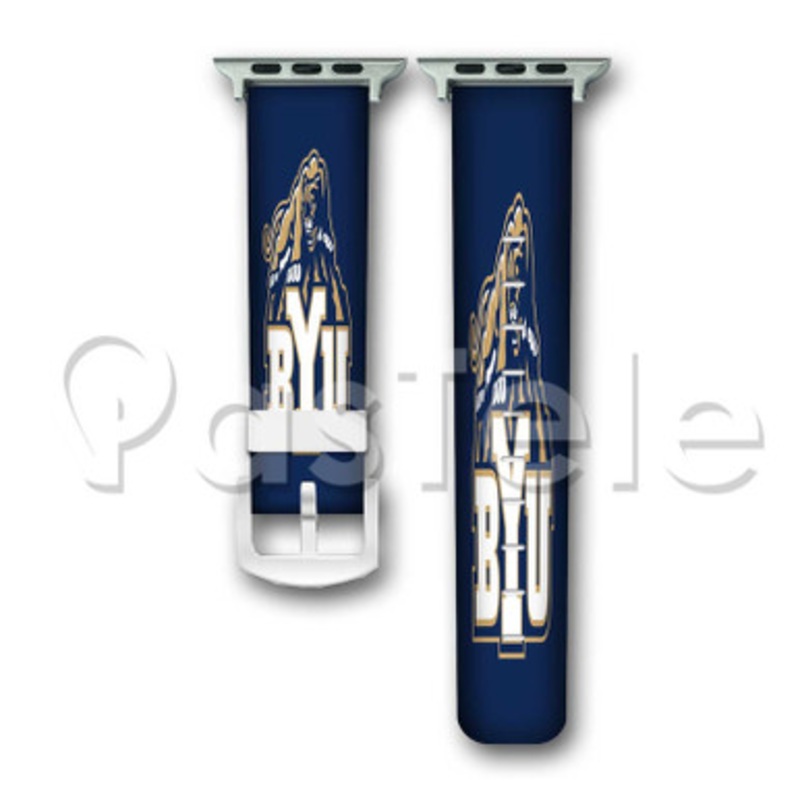 BYU Cougars Custom Personalized Apple Watch Band 38mm 40mm 42mm 44mm Leather PU