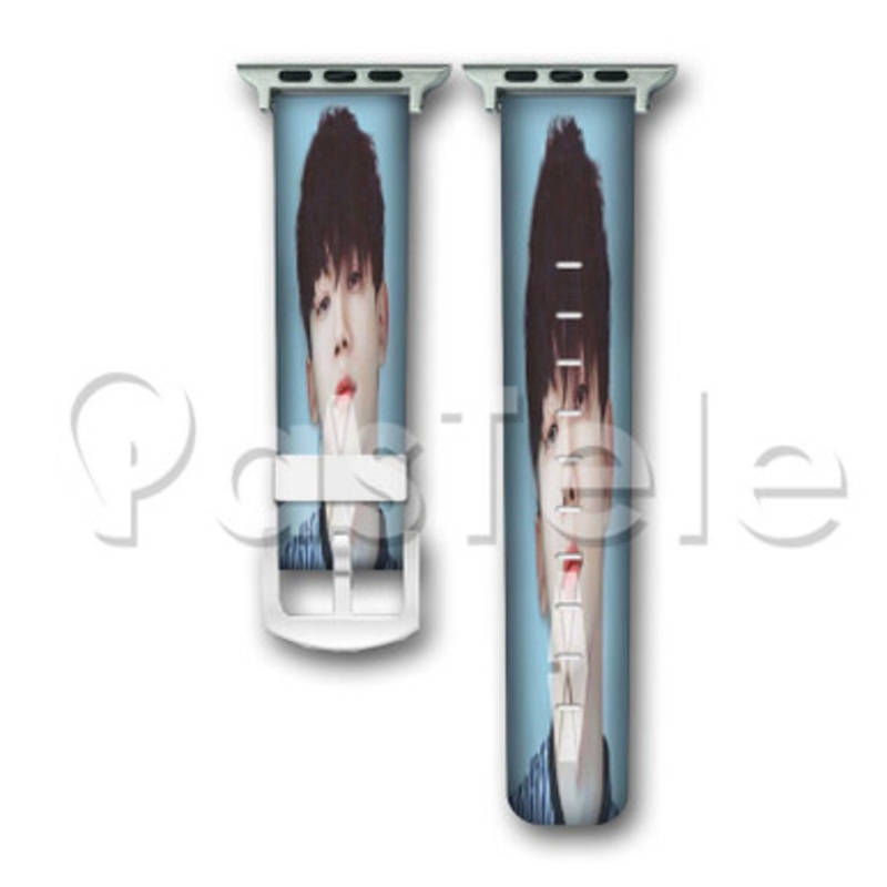 Exo Kim Jong dae Custom Personalized Apple Watch Band 38mm 40mm 42mm 44mm Leather PU