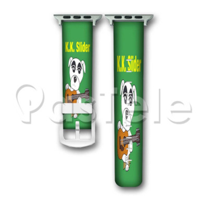 KK Slider Custom Personalized Apple Watch Band 38mm 40mm 42mm 44mm Leather PU