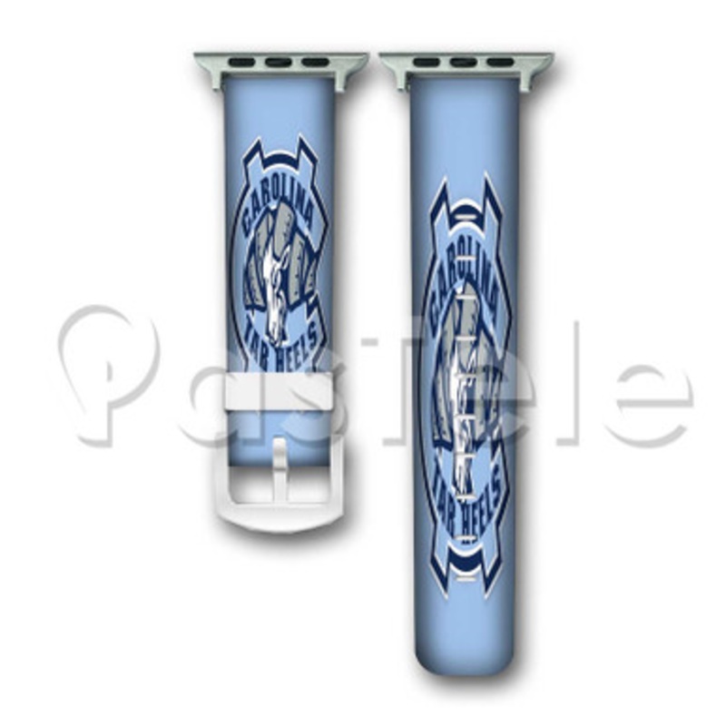 North Carolina Tar Heels Custom Personalized Apple Watch Band 38mm 40mm 42mm 44mm Leather PU