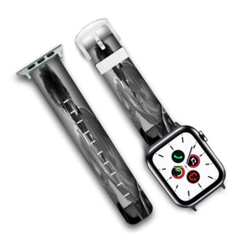 Pastele Bob Dylan Custom Personalized Apple Watch Band Genuine Leather Watch Band Replacement 38mm 40mm 42mm 44mm