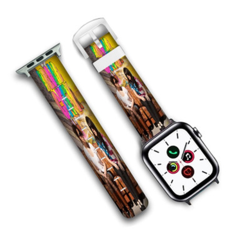 Pastele Broad City Custom Personalized Apple Watch Band Genuine Leather Watch Band Replacement 38mm 40mm 42mm 44mm