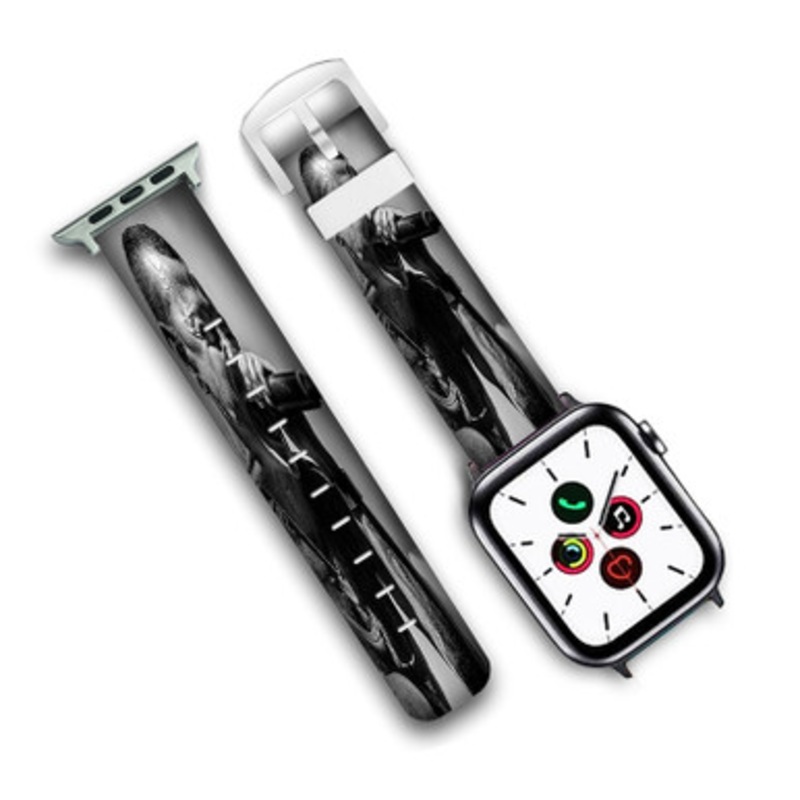 Pastele Chester Bennington Custom Personalized Apple Watch Band Genuine Leather Watch Band Replacement 38mm 40mm 42mm 44mm