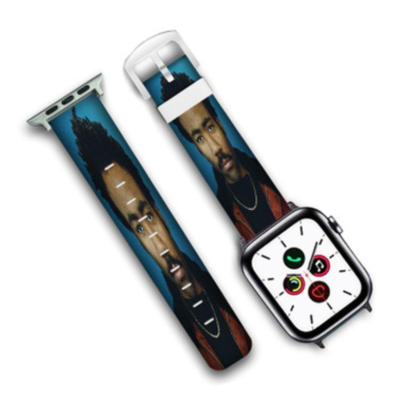 Pastele Childish Gambino Donald Glover Custom Personalized Apple Watch Band Genuine Leather Watch Band Replacement 38mm 40mm 42mm 44mm