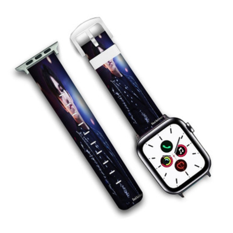 Pastele Dimash Kudaibergen Custom Personalized Apple Watch Band Genuine Leather Watch Band Replacement 38mm 40mm 42mm 44mm