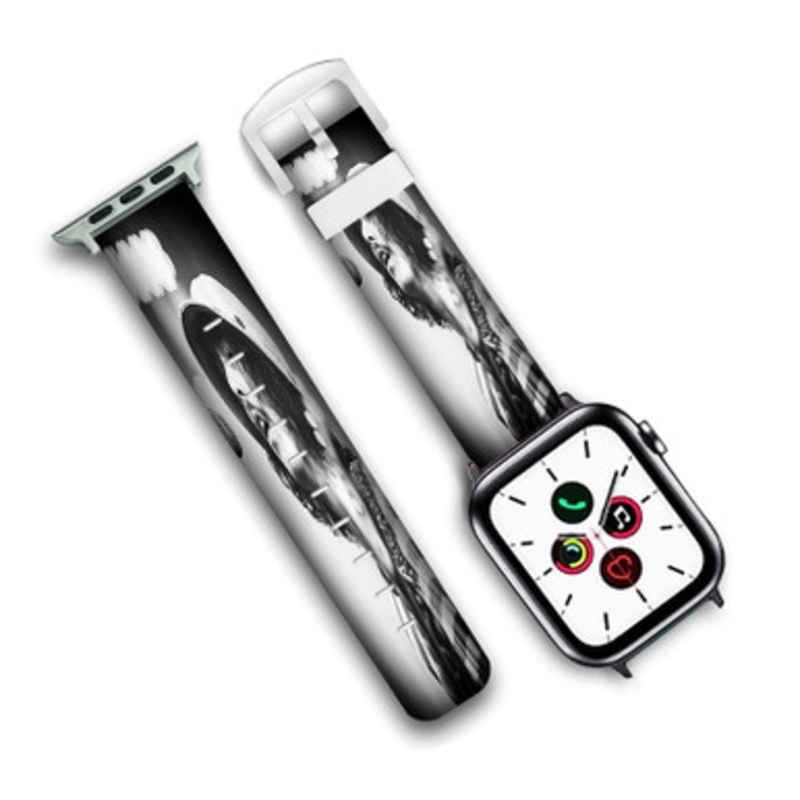 Pastele Diz Sticky Fingers Custom Personalized Apple Watch Band Genuine Leather Watch Band Replacement 38mm 40mm 42mm 44mm