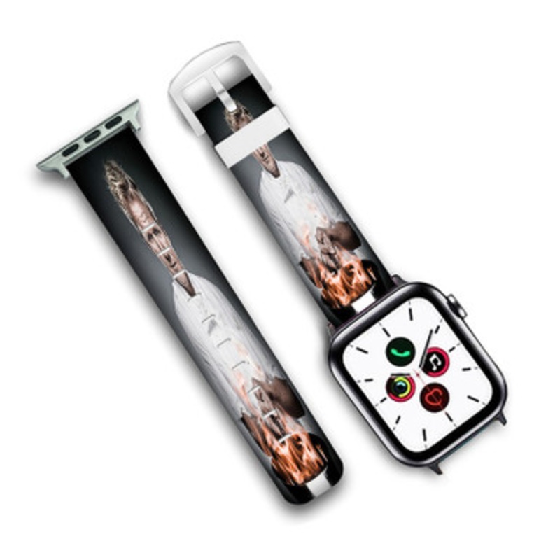 Pastele Gordon Ramsay Custom Personalized Apple Watch Band Genuine Leather Watch Band Replacement 38mm 40mm 42mm 44mm