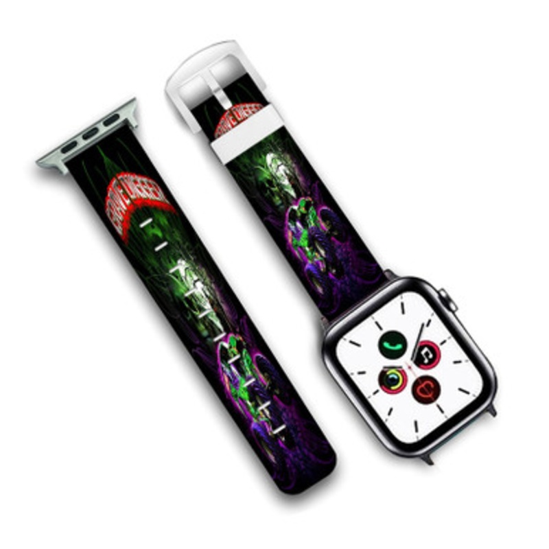 Pastele Grave Digger Car Custom Personalized Apple Watch Band Genuine Leather Watch Band Replacement 38mm 40mm 42mm 44mm
