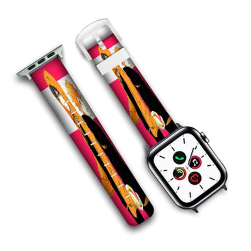 Pastele Haikyuu Custom Personalized Apple Watch Band Genuine Leather Watch Band Replacement 38mm 40mm 42mm 44mm