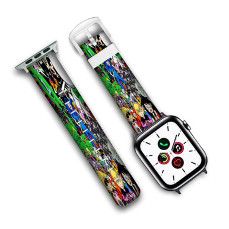Pastele Homestuck Art Custom Personalized Apple Watch Band Genuine Leather Watch Band Replacement 38mm 40mm 42mm 44mm