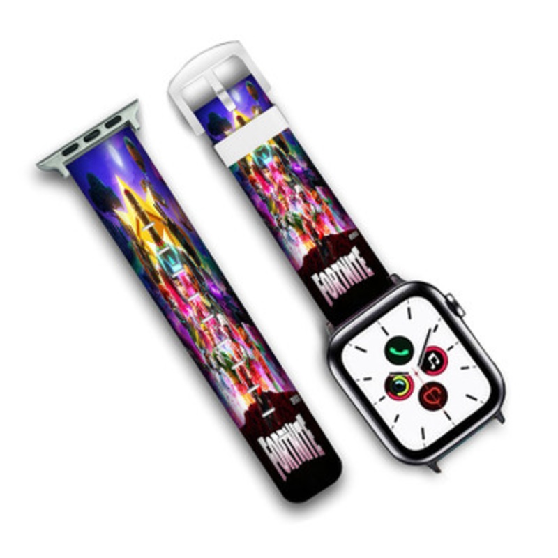 Pastele Infinity War Fortnite Custom Personalized Apple Watch Band Genuine Leather Watch Band Replacement 38mm 40mm 42mm 44mm