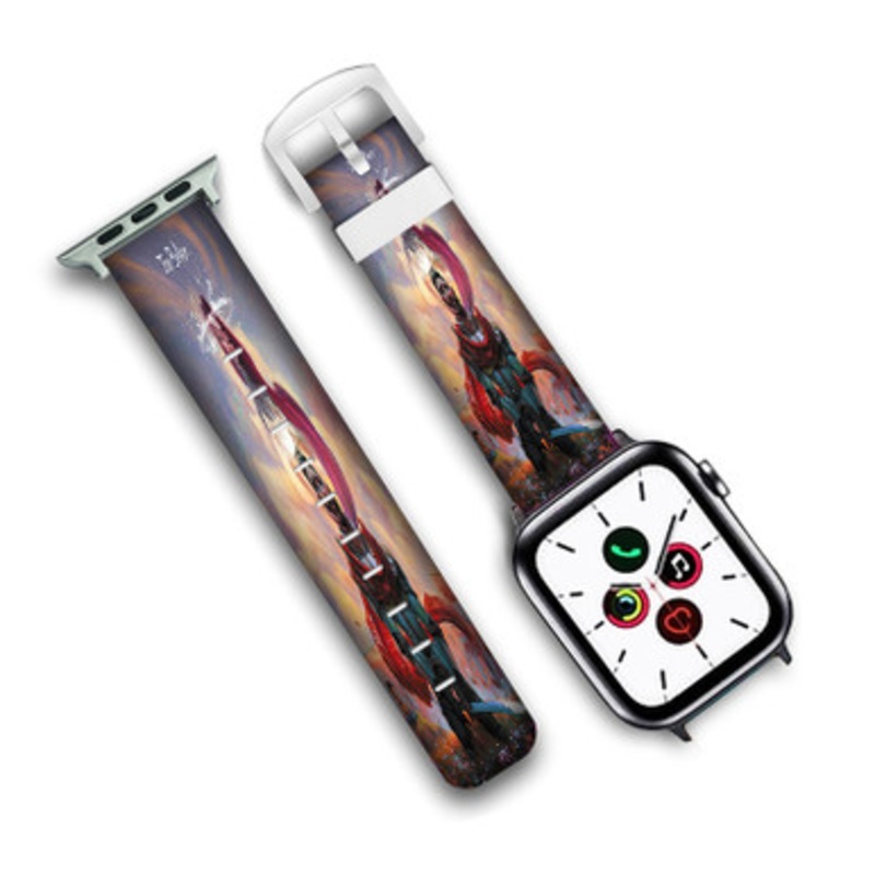 Pastele Jon Bellion All Time Low Custom Personalized Apple Watch Band Genuine Leather Watch Band Replacement 38mm 40mm 42mm 44mm