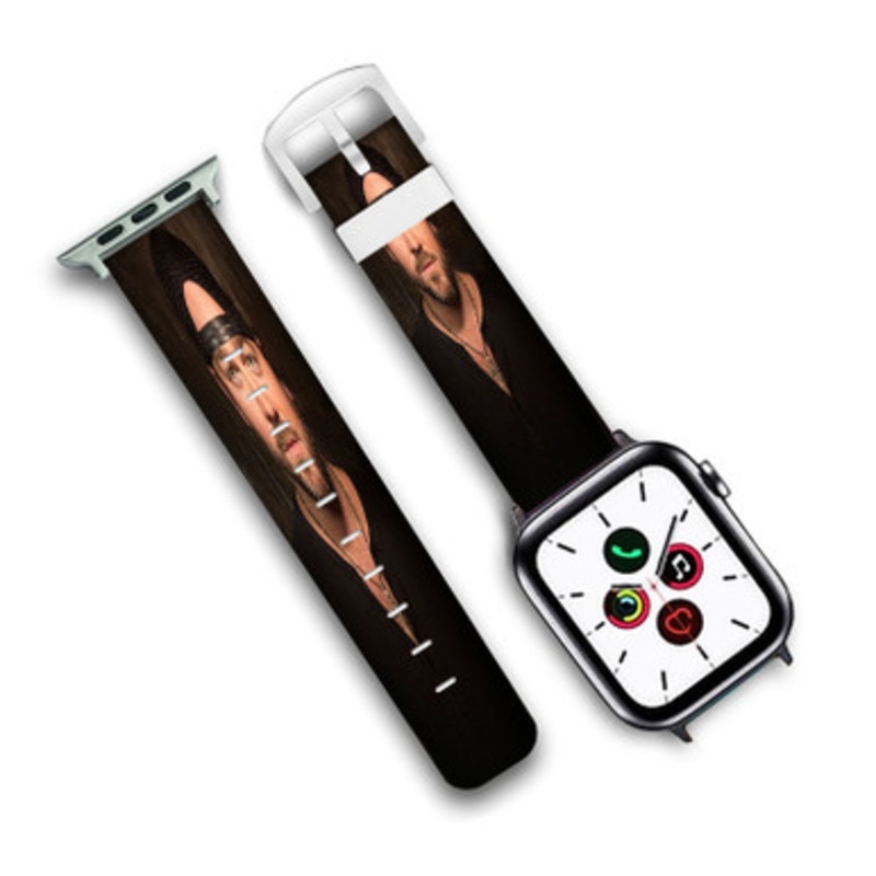 Pastele Lee Brice Custom Personalized Apple Watch Band Genuine Leather Watch Band Replacement 38mm 40mm 42mm 44mm