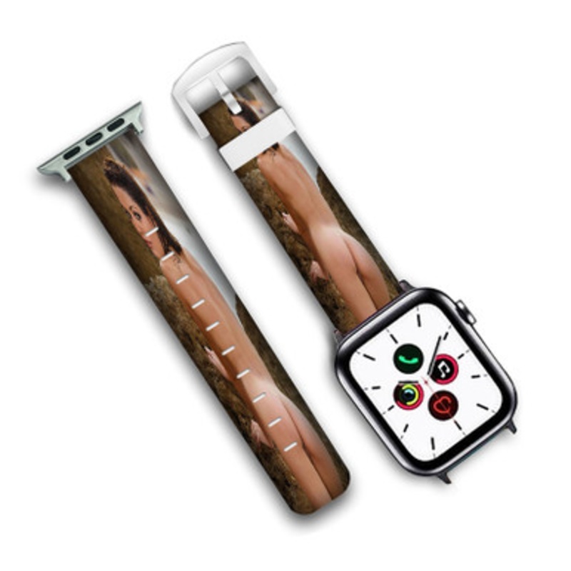 Pastele Mila Kunis Custom Personalized Apple Watch Band Genuine Leather Watch Band Replacement 38mm 40mm 42mm 44mm