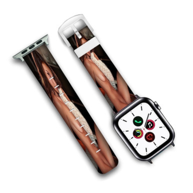 Pastele Natalie Portman Custom Personalized Apple Watch Band Genuine Leather Watch Band Replacement 38mm 40mm 42mm 44mm