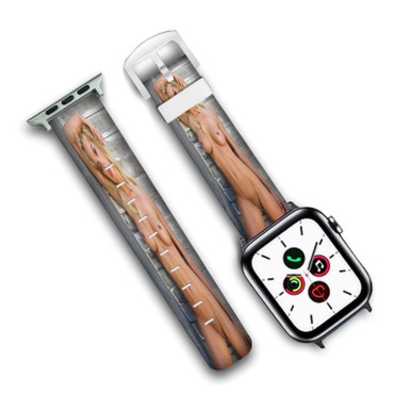 Pastele Rachel Harris Custom Personalized Apple Watch Band Genuine Leather Watch Band Replacement 38mm 40mm 42mm 44mm